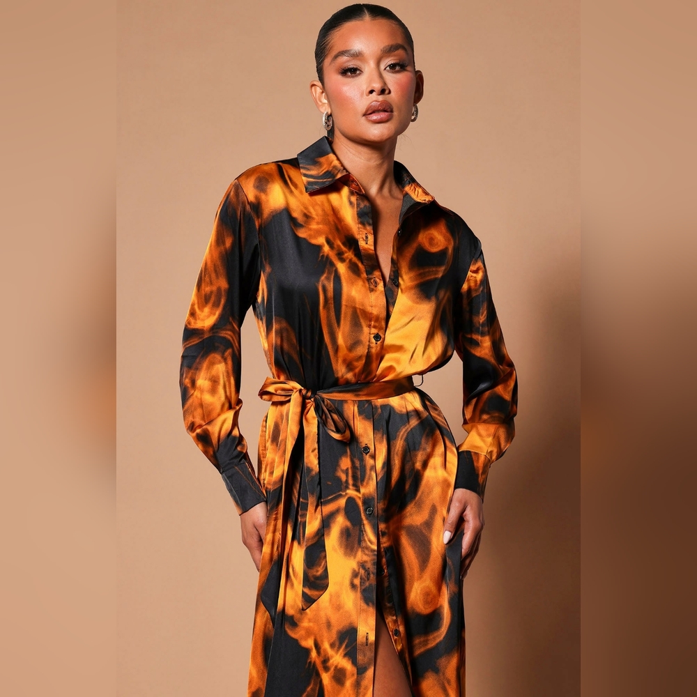nova luxe button down dress - Picture 2 of 5